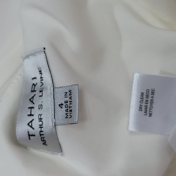 TAHARI Asl Linen Front Button Wide Leg Ivory Jumpsuit - Picture 7 of 17